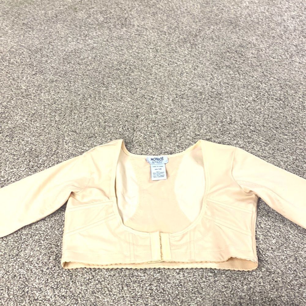 Open bust crop bra shaper beige nude S/M